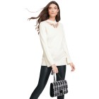 ashley brooke Damen Pullover mit Cut-Outs offwhite 38 - 105207500002 - 0 - 140px