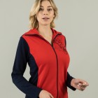 Homewear by BLUE SEVEN Damen Sweatjacke marine/rot - 105310000000 - 0 - 140px