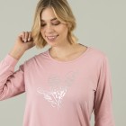 Homewear by BLUE SEVEN Damen Pyjamashirt rosa - 105311300000 - 0 - 140px