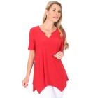 FASHION NEWS Shirt mit Kettchen & Strass, rot 36/40 - 105318700001 - 0 - 140px