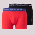 US. POLO ASSN. 2er Pack Boxershorts schwarz/rot - 105332900000 - 0 - 140px