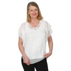 Z-ONE Damen Bluse Kurzarm, offwhite - 105437400000 - 0 - 140px