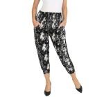 Leichte Damen-Sommerhose Bambusfasern schwarz/weiß - 105491900000 - 0 - 140px