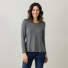 BELOVED BASICS Shirt mit Spitze grau - 105834400000 - 0 - 140px