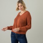 ZABAIONE Damen Pullover rostrot meliert - 106183600000 - 0 - 140px