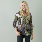 GINA LAURA Damen Langarmshirt, gelbgrün - 106296900000 - 0 - 140px