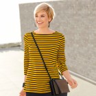 collection L Damen Shirt gestreift, gelb/schwarz - 107443600000 - 0 - 140px