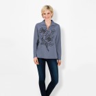 WITT weiden Damen Sweatshirt mit Zipper, graublau - 107444900000 - 0 - 140px