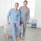 KINGsCLUB 4er Set Herren Pyjama blau/grau - 107470400000 - 0 - 140px