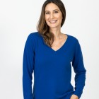 100% KASCHMIR Damen-Pullover, V-Ausschnitt royal - 109233400000 - 0 - 140px