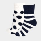 Damen-Kuschelsocken 2er Pack dunkelblau/weiß - 110114400000 - 0 - 140px