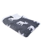 Kuscheldecke Hirsch 150x200cm, grau/weiß - 110460100000 - 0 - 140px