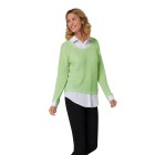 collection L Damen-Pullover hellgrün/weiß 40 - 110511500002 - 0 - 140px