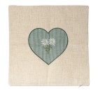 Landhaus Kissenhülle 40x40cm Herz Applikation grün - 110793400000 - 0 - 140px