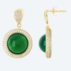 Ohrhänger 925 Sterling Silber vergoldet Jade - 111354500000 - 0 - 140px