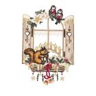 Plauener Spitze Fensterbild Eichhörnchen - 111630500000 - 0 - 140px