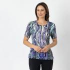 Jeannie Damen-Plissee-Shirt multicolor - 112341900000 - 0 - 140px