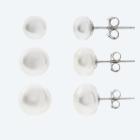 SET 3 Paar Ohrstecker 925 Silber rhodiniert Perle - 112459000000 - 0 - 140px