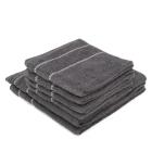 Frottierset Streifen 6tlg. anthrazit - 112612400000 - 0 - 140px