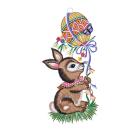 Plauener Spitze Fensterbild Hase mit Luftballon - 112637300000 - 0 - 140px