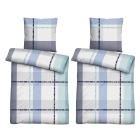 Bettwäscheset Seersucker 4tlg. Karo eisblau - 112717200000 - 0 - 140px
