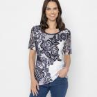 BRILLIANTSHIRTS Damen-Shirt schwarz/weiß 36/38 - 112832700001 - 0 - 140px