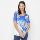 BRILLIANTSHIRTS Damen-Shirt blau/weiß 36/38 - 112833500001 - 0 - 140px