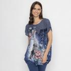 FASHION NEWS Damen-Shirt blau/ multicolor M/L - 112844200001 - 0 - 140px