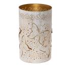 Windlicht Schmetterling Dekor Metall Weiß, gold - 112950400000 - 0 - 140px