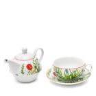 Teekannen-Set mit Tasse+Teller (Blumen) Porzellan - 112950900000 - 0 - 140px