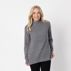 100% KASCHMIR Pullover, Stehkragen, granit 34/36 - 112960400001 - 0 - 140px