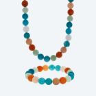 SET Collier+Armband Quarz gefärbt, Aventurin - 113047900000 - 0 - 140px