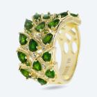 Ring 925 St. Silber vergoldet Chromdiopsid 17 - 113070200001 - 0 - 140px