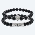 SET: 2x Armband Achat schwarz, silberfarbig - 113073100000 - 0 - 140px