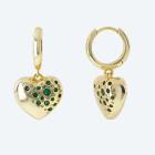 Creolen 925 St. Silber vergoldet Zirkonia grün - 113098200000 - 0 - 140px