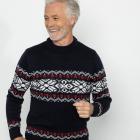 Herren-Pullover mit Norwegermuster marine S - 113109400001 - 0 - 140px