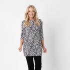 VANESSA STYLE Damen-Longshirt schwarz/weiß 48/50 (4) - 113115800004 - 0 - 140px