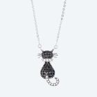 Collier Katze 925 Silber rhodiniert Spinell - 113181700000 - 0 - 140px