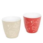 Blumentopf-Set Schmetterling rot und beige - 113186300000 - 0 - 140px