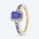 Ring 375 Gelbgold AAAA Tansanit 21 - 113208200005 - 0 - 140px