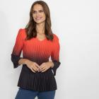 TRENDS by J. Leibfried Plissee-Shirt rot/schwarz - 113230900000 - 0 - 140px