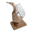 Ente Teak mit Glas auf Rücken - 113238900000 - 0 - 140px