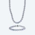 SET: Collier+Armband AAAAA SWZPerlen silberfarbig - 113280800000 - 0 - 140px