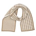 Schal mit Hahnentrittmuster beige - 113316100000 - 0 - 140px