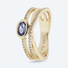 Ring 925 Silber vergoldet Tansanit 17 - 113332400001 - 0 - 140px