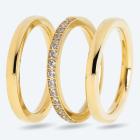 SET 3x Edelstahl Ringe vergoldet Zirkonia 16 - 113415200001 - 0 - 140px