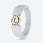 Edelstahl Solitär-Ring bicolor Zirkonia 16 - 113415500001 - 0 - 140px