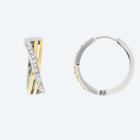 Edelstahl Creolen bicolor Zirkonia - 113419200000 - 0 - 140px