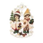 Plauener Spitze Fensterbild Winterkinder - 113424100000 - 0 - 140px