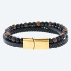 Armband Edelstahl, Leder synthetisch, Tigerauge - 113547100000 - 0 - 140px